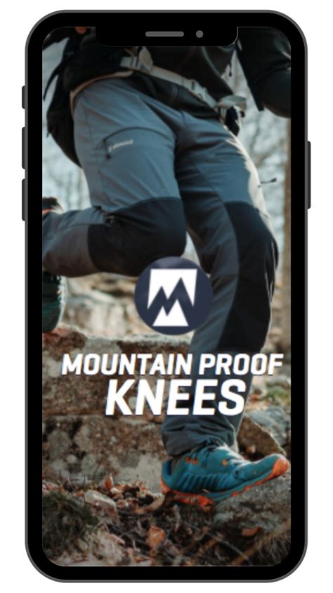 2 above) Single-leg balance on the ground for 20 seconds close your eyes Two 30-second quad stretches (hold your foot in your hand and bend your knee, with your heel touching your behind) MORE TECH TIPS. . Mountain proof knees pdf
